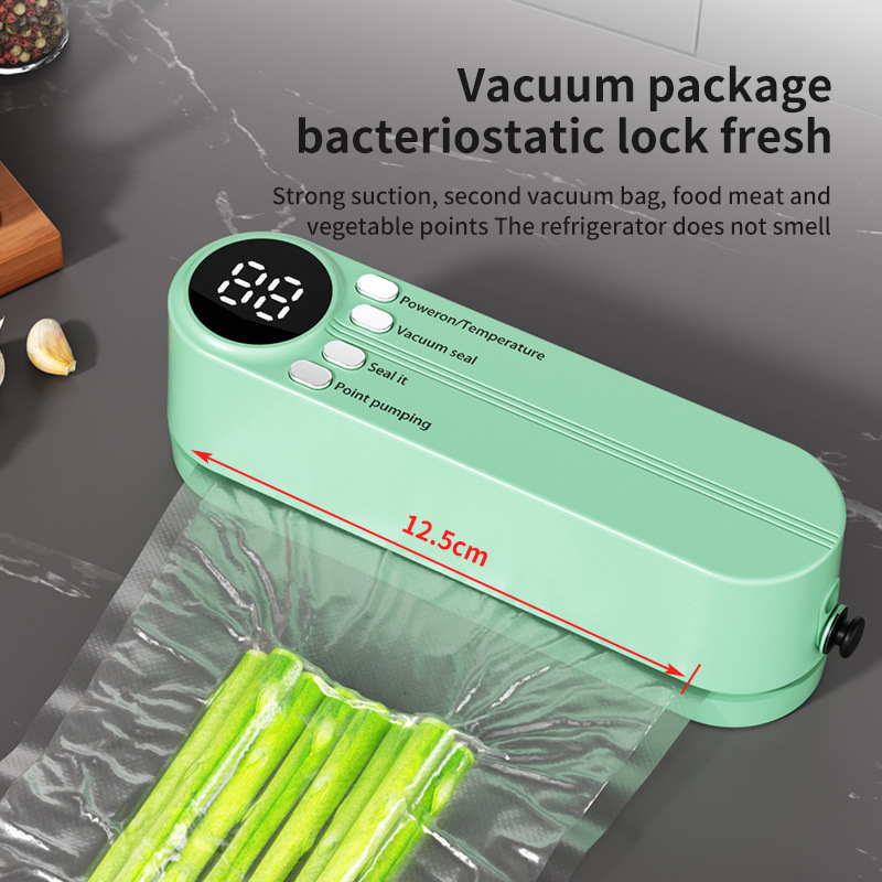 Food Vacuum Sealer Machine - Миниатюрный беспроводной вакуумный упаковщик, перезаряжаемая бытовая
